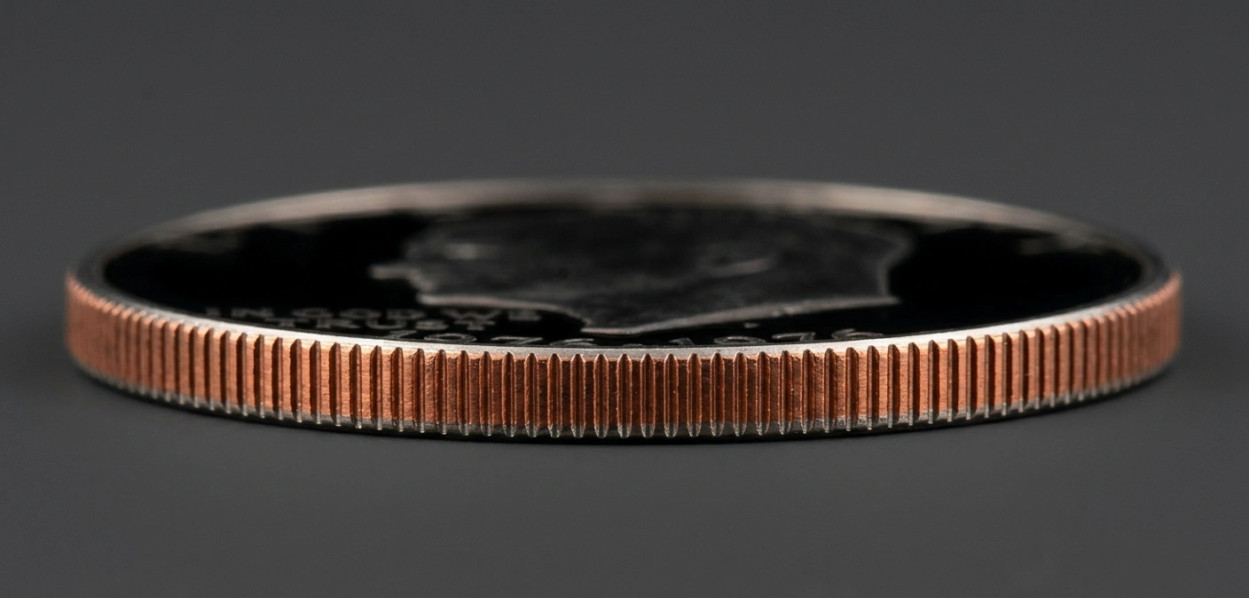 a proof Bicentennial dollar coin with reflective surface